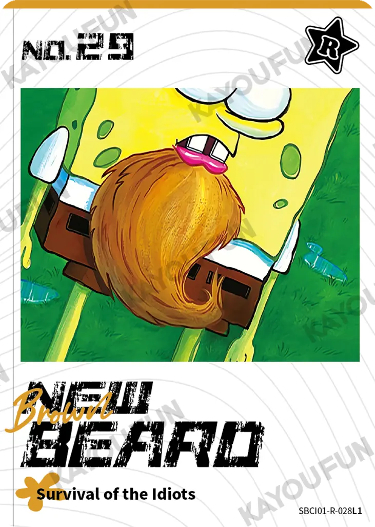 Kartu Kayou SpongeBob SquarePants - Brown New Beard (R)