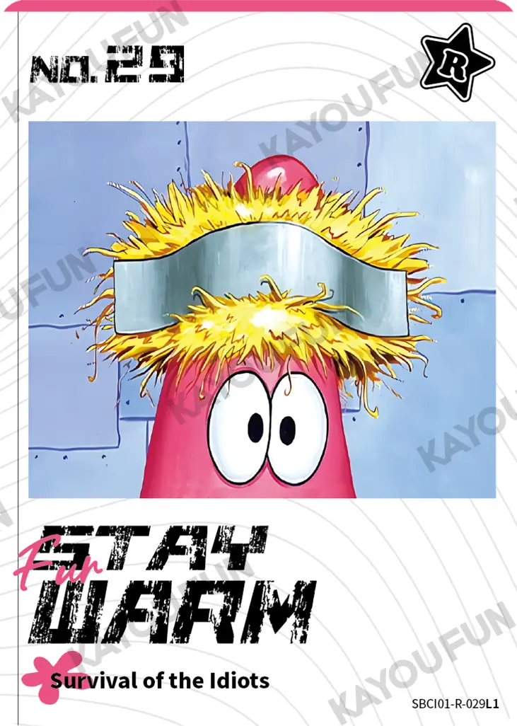 Kartu Kayou SpongeBob SquarePants - Fur Stay Warm (R)