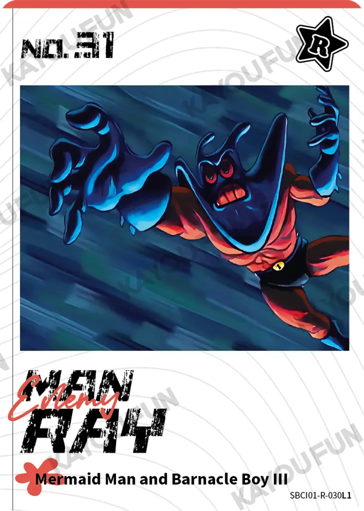 Kartu Kayou SpongeBob SquarePants - Enemy Man Ray (R)