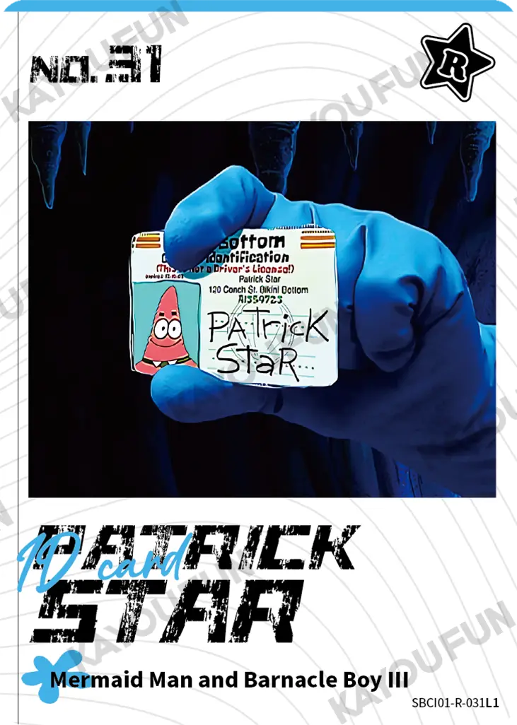 Kartu Kayou SpongeBob SquarePants - ID card Patrick Star (R)