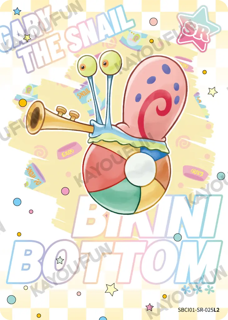 Kartu Kayou SpongeBob SquarePants - Gary The Snail (SR)