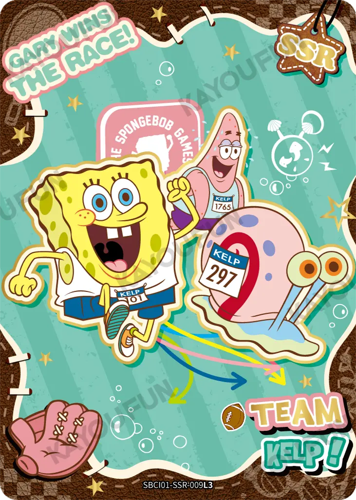 Kartu Kayou SpongeBob SquarePants - Gary Wins The Race! (SSR)