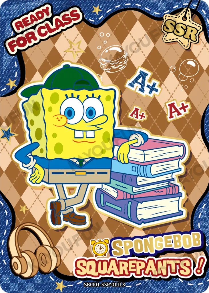 Kartu Kayou SpongeBob SquarePants - Ready For Class (SSR)