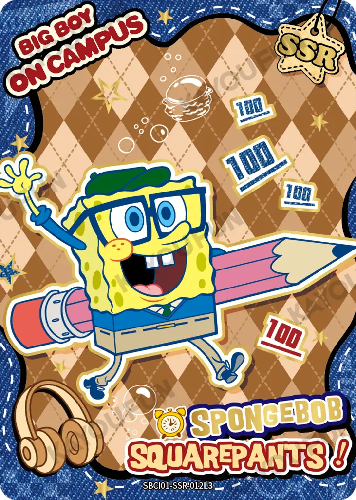 Kartu Kayou SpongeBob SquarePants - Big Boy on Campus (SSR)