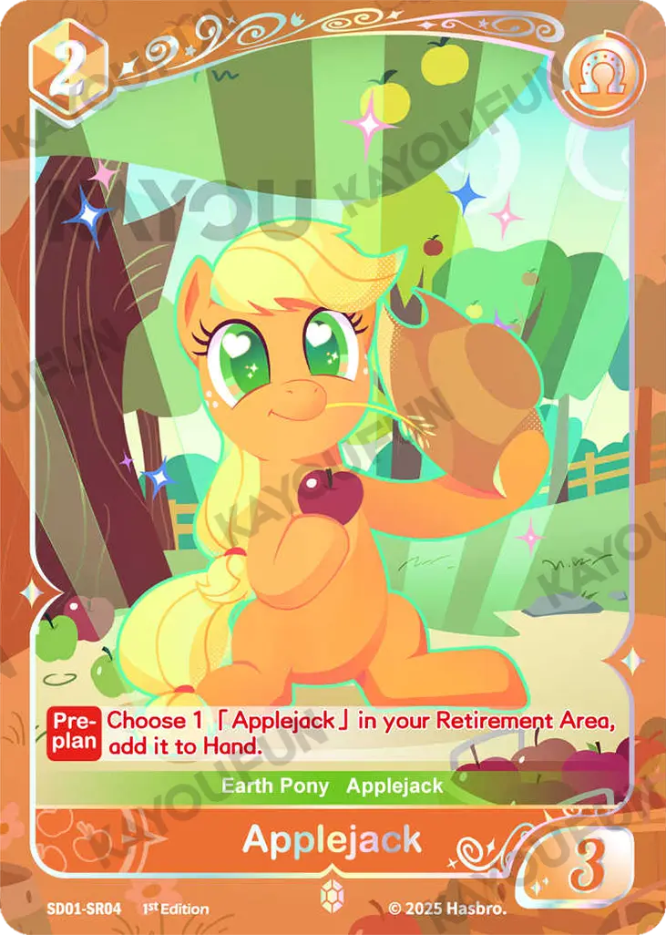 Kartu Kayou My Little Pony TCG - Applejack (SR)