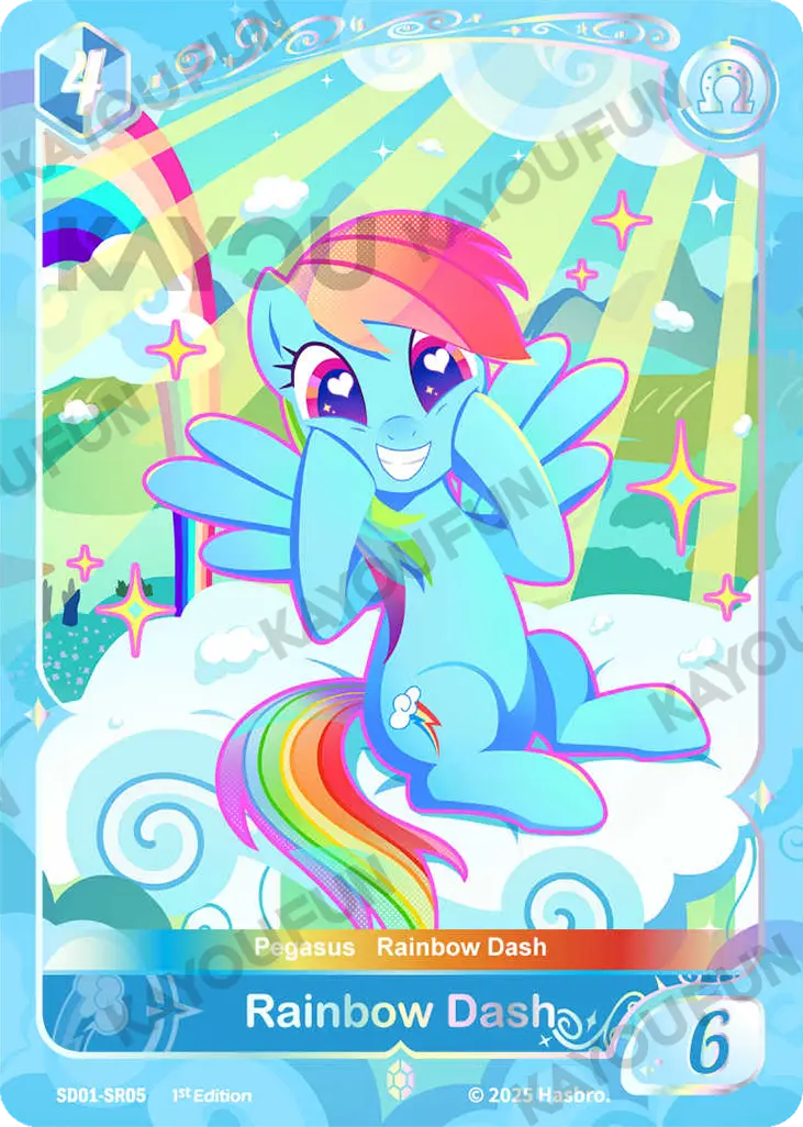 Kartu Kayou My Little Pony TCG - Rainbow Dash (SR)