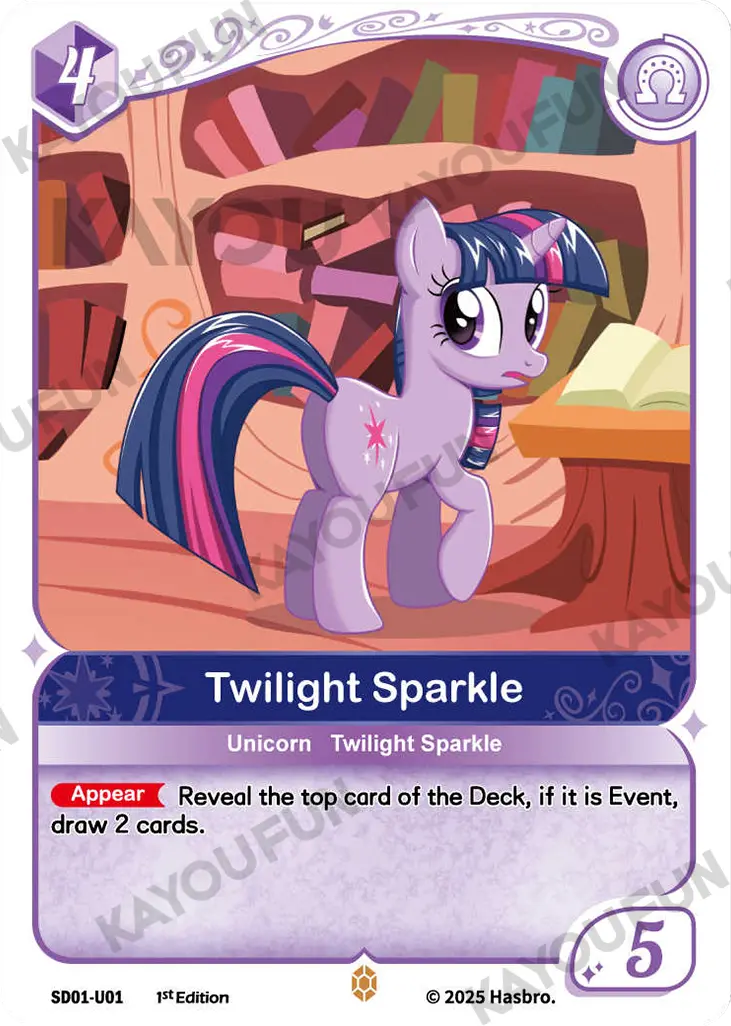 Kartu Kayou My Little Pony TCG - Twilight Sparkle (U)