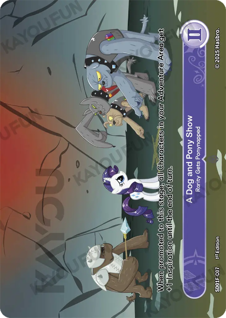 Kartu Kayou My Little Pony TCG - A Dog and Pony Show - Rarity Gets Ponynapped (C)