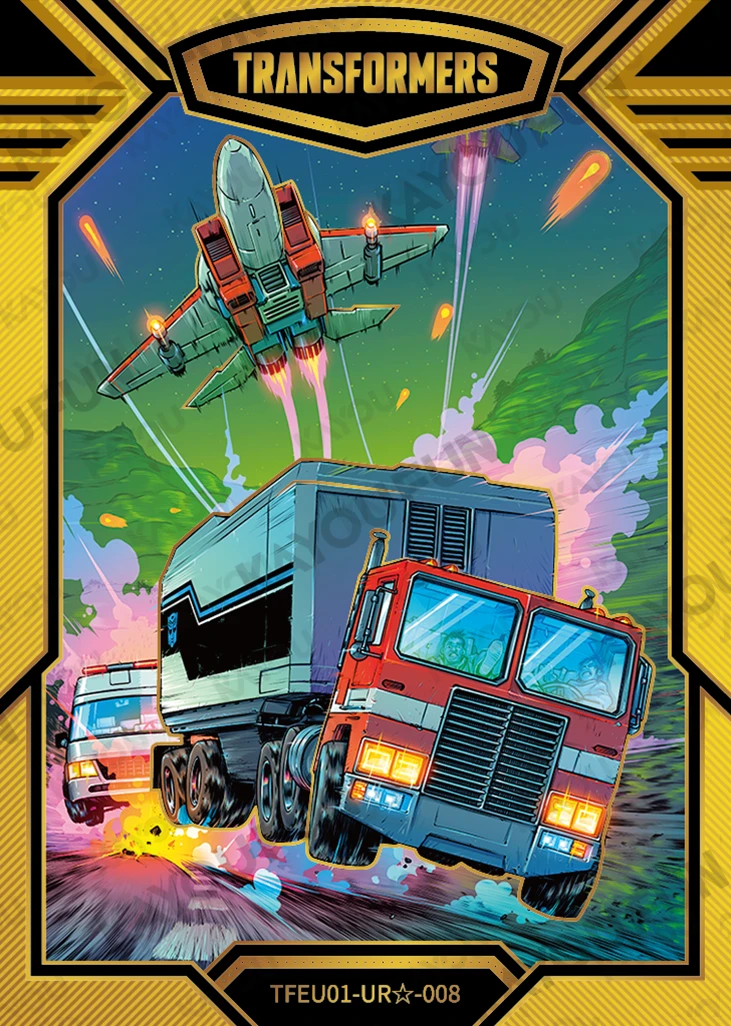 Kartu Kayou Transformers - Optimus Prime & Starscream (UR☆)