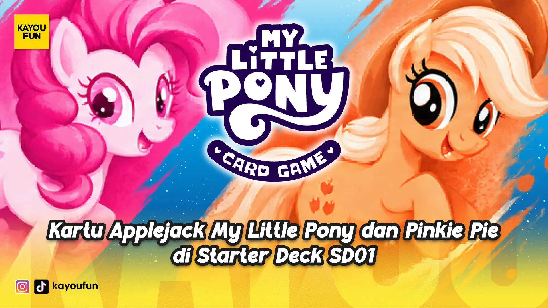 Kartu Applejack My Little Pony dan Pinkie Pie di Starter Deck SD01