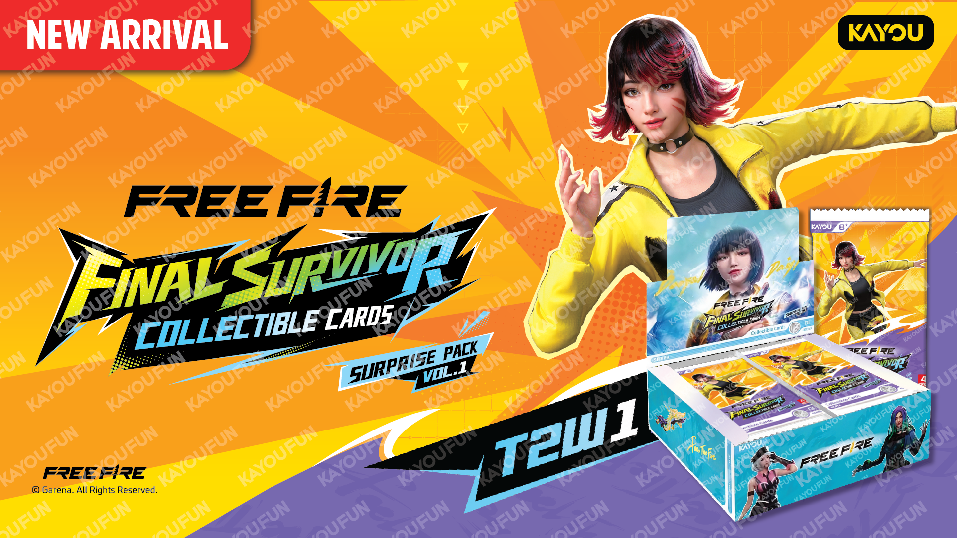 Kartu Kayou Free Fire Final Survivor Collectible Cards Surprise Pack 001 SEA T2W1