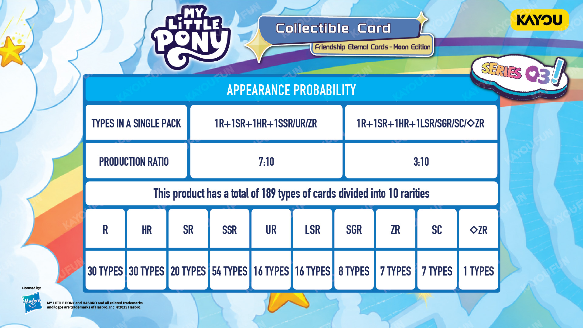 Kartu Kayou My Little Pony Friendship Eternal Cards Moon Edition SEA T4W3