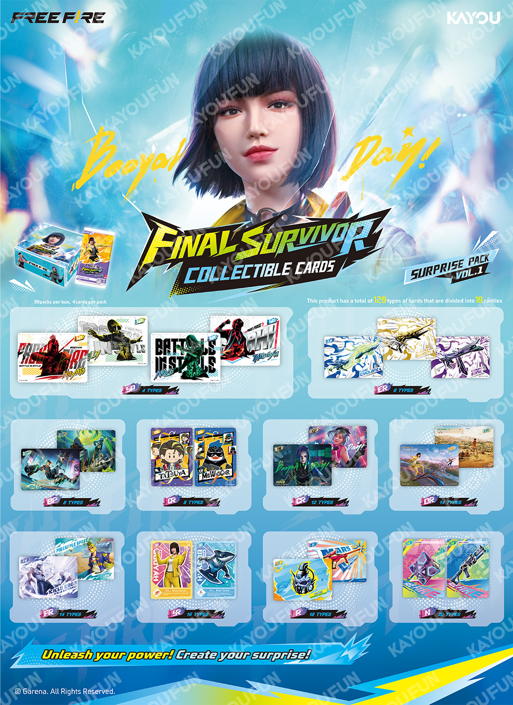 Kartu Kayou Free Fire Final Survivor Collectible Cards Surprise Pack 001 SEA T2W1